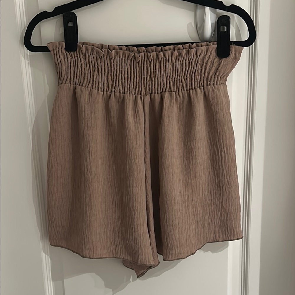 Women's Blush Pink Flowy Shorts